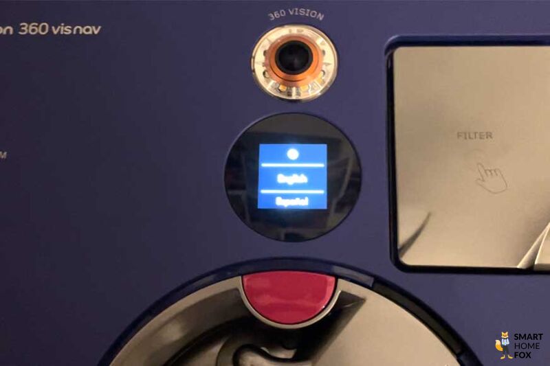 Dyson 360 Vis Nav: das Touch-Display